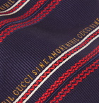 Gucci - 7.5cm Striped Silk and Wool-Blend Jacquard Tie - Blue