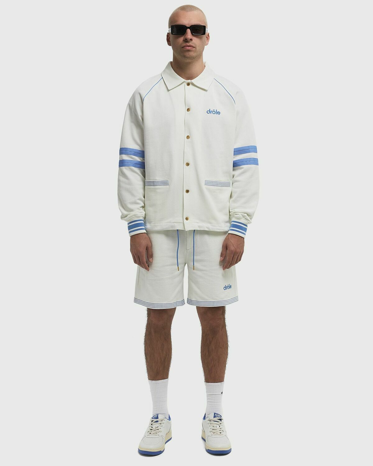 Drôle de Monsieur Le Veste AprËs-sport White Mens Bomber Jackets/Overshirt