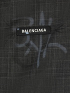 BALENCIAGA - Heather Prince Of Wales Wool Jacket