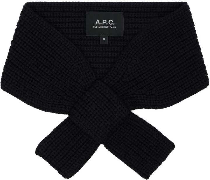 Photo: A.P.C. Navy Luna Scarf