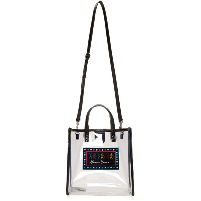Versus Transparent PVC Mini Hearts Tote