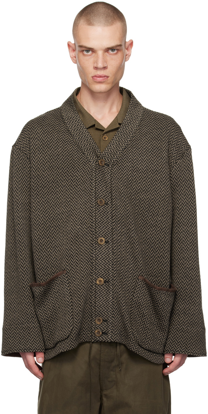 Aviva Jifei Xue Beige Wool Cardigan
