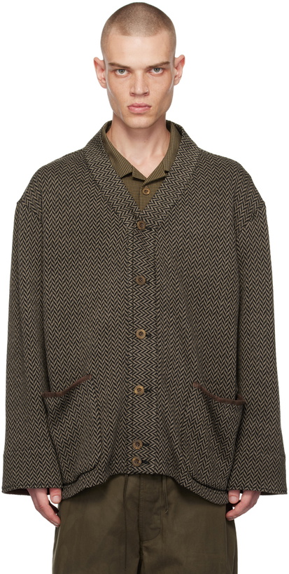 Photo: Aviva Jifei Xue Beige Wool Cardigan