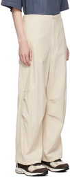 YLÈVE Off-White Drawstring Cargo Pants