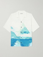 MANAAKI - Paradise Camp-Collar Printed Lyocell Shirt - Blue
