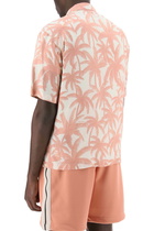 PALM ANGELS bowling shirt with palms motif Pink