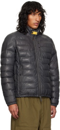 Parajumpers Gray Earnie Leather Jacket