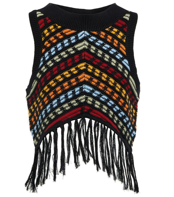 Photo: Dodo Bar Or Nili fringe-trimmed cotton cropped top