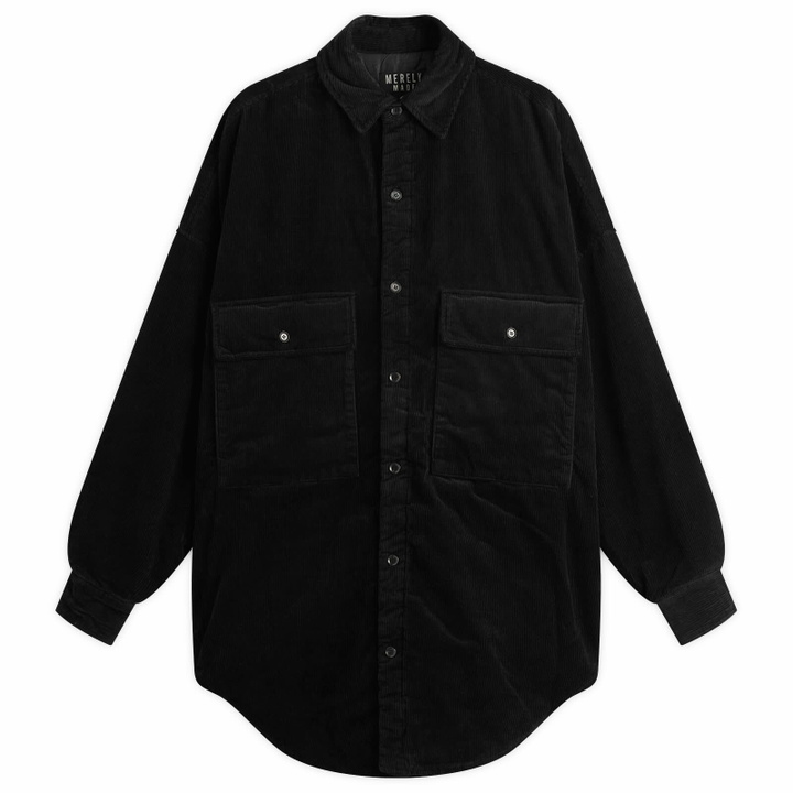 Photo: Merely Made Men's Corduroy Overshirt in Black