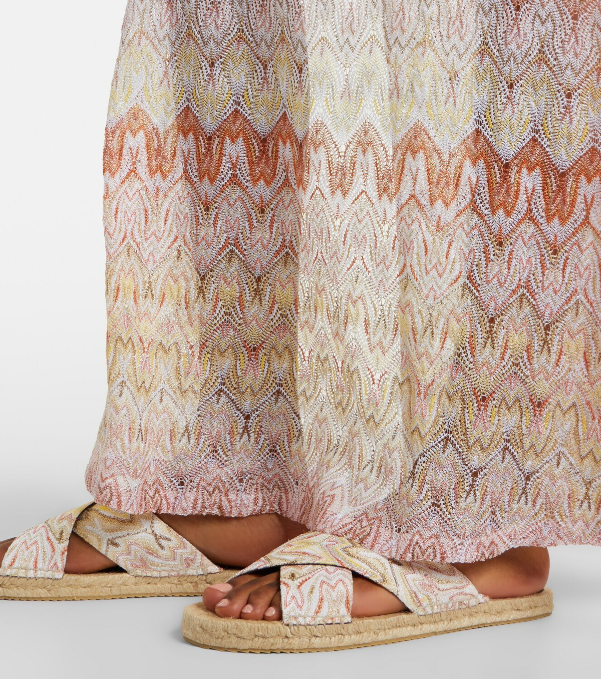 Missoni Harlow lamé espadrille sandals