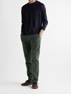 INCOTEX - Slim-Fit Stretch-Cotton Moleskin Trousers - Green