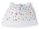 Marc Jacobs Baby White Bunny Logo Bodysuit & Beanie Set