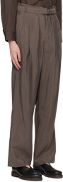 LEMAIRE Brown Pleated Trousers