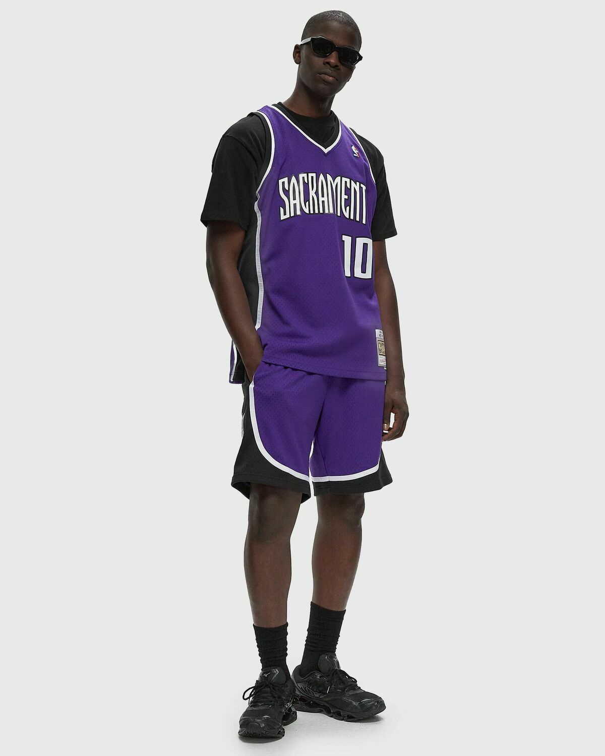 Mitchell & Ness Nba Dark Jersey Kings 2002 Mike Bibby #10 Purple Jerseys