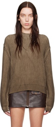 GUESS USA Brown Vintage Washed Sweater