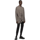 Julius Taupe Twisted Long Sleeve T-Shirt