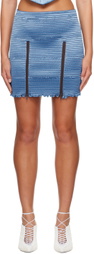 Sinéad O’Dwyer Blue Shirred Miniskirt