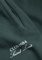 Club 1984 Essential Logo-embroidered Cotton Sweatpants Grey