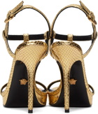 Versace Gold Medusa '95 Metallic Heeled Sandals