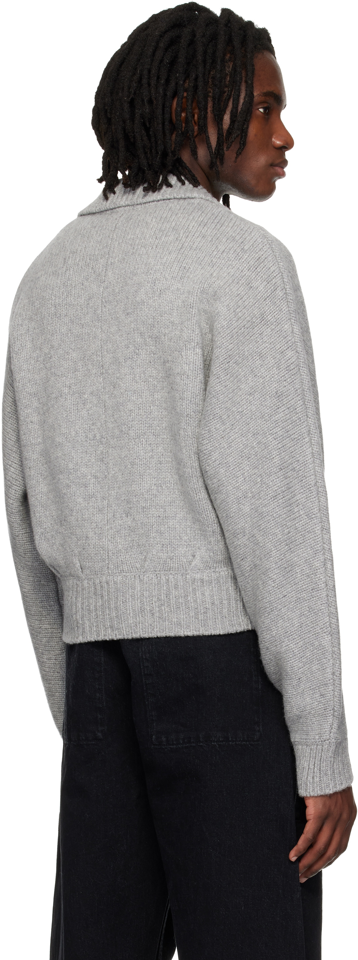 Entire Studios Gray Marla Bomber Cardigan