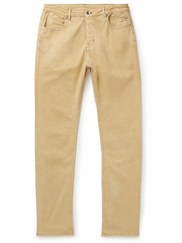 Photo: DRKSHDW by Rick Owens - Skinny-Fit Coated Stretch Jeans - Yellow