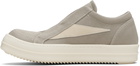 Rick Owens DRKSHDW Taupe Concordians Laceless Vintage Sneaks Sneakers