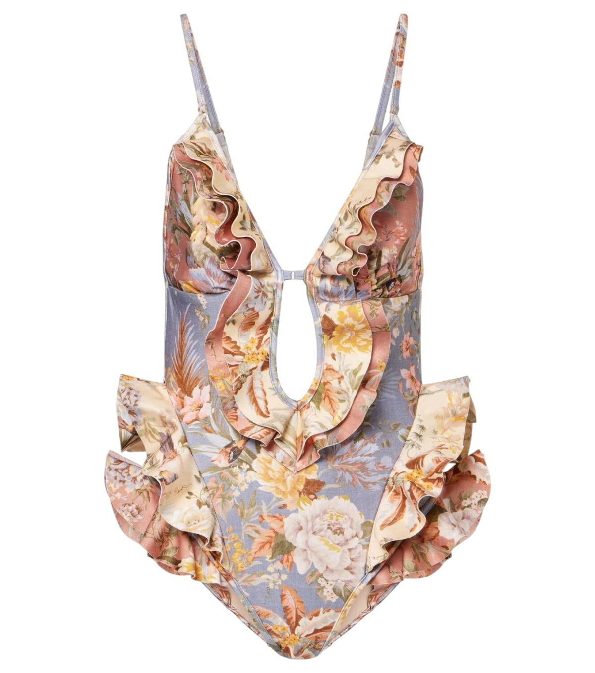 Zimmermann Tallow Waterfall ruffled swimsuit Zimmermann