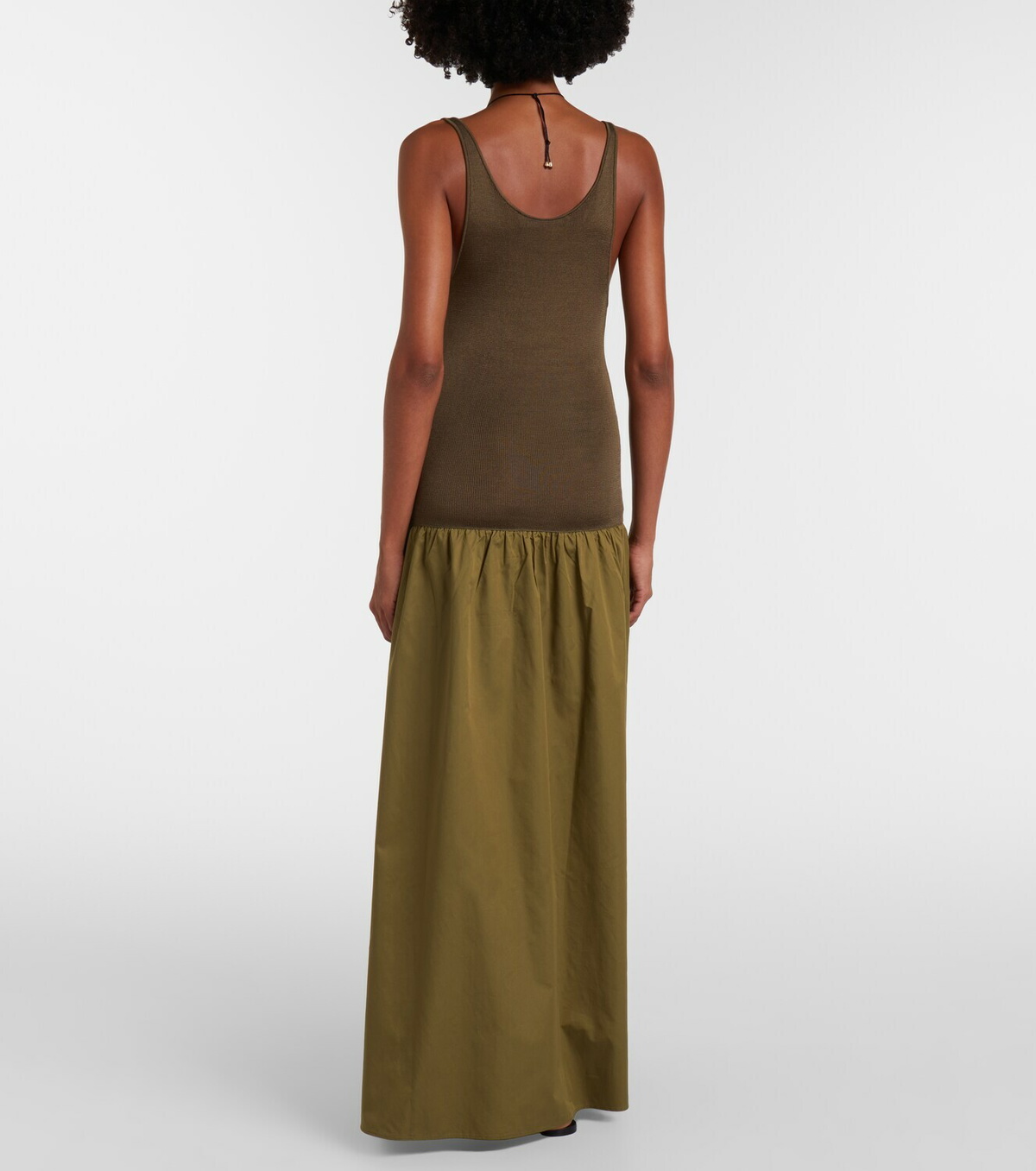 The Frankie Shop Ilya cotton-trimmed maxi dress