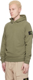 Stone Island Khaki 6100031 Malfilé Fleece Old Effect Hoodie