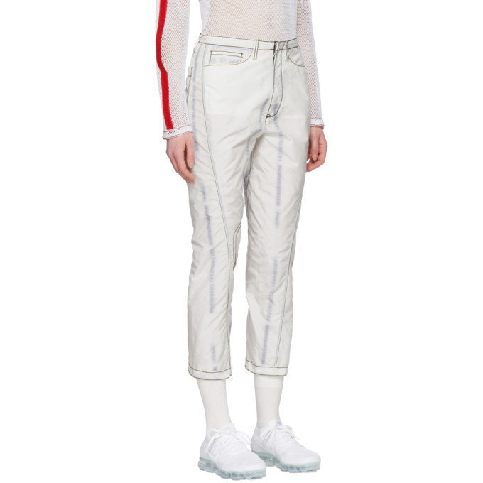 Kanghyuk White and Yellow Readymade Airbag Engineer Trousers