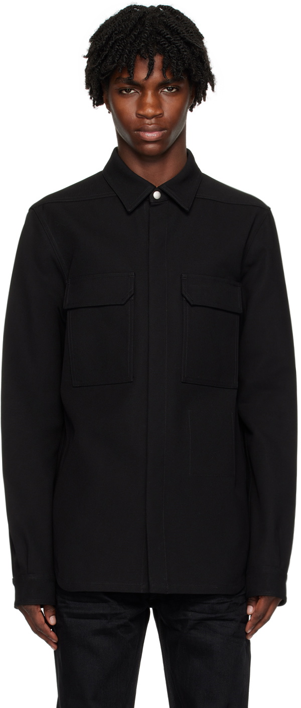 Rick Owens Black Outershirt Jacket Rick Owens