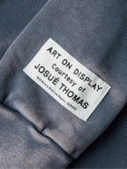 Gallery Dept. - Logo-Print Tie-Dyed Cotton-Jersey Zip-Up Hoodie - Blue