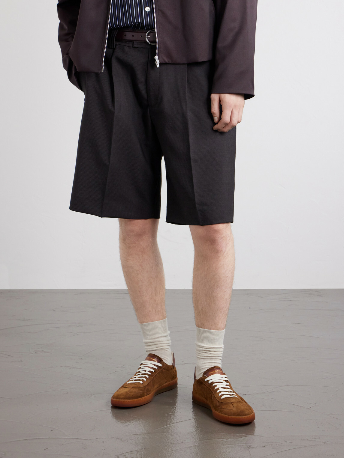 Officine Creative - Militia 002 Leather-Trimmed Suede Sneakers - Brown
