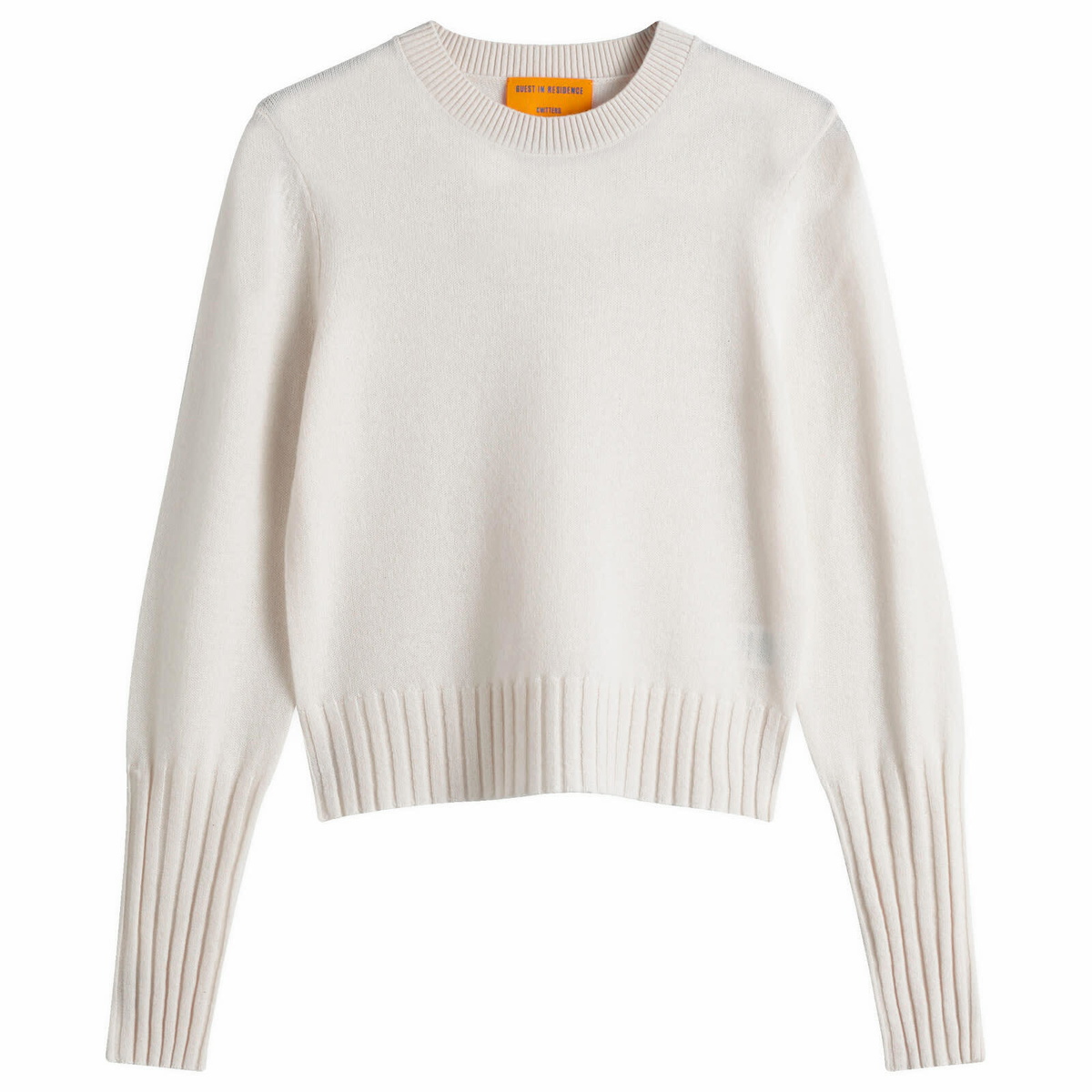 GUEST IN RESIDENCE Women's Shrunken Cashmere Crew Sweater in Cream