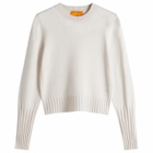 GUEST IN RESIDENCE Women's Shrunken Cashmere Crew Sweater in Cream