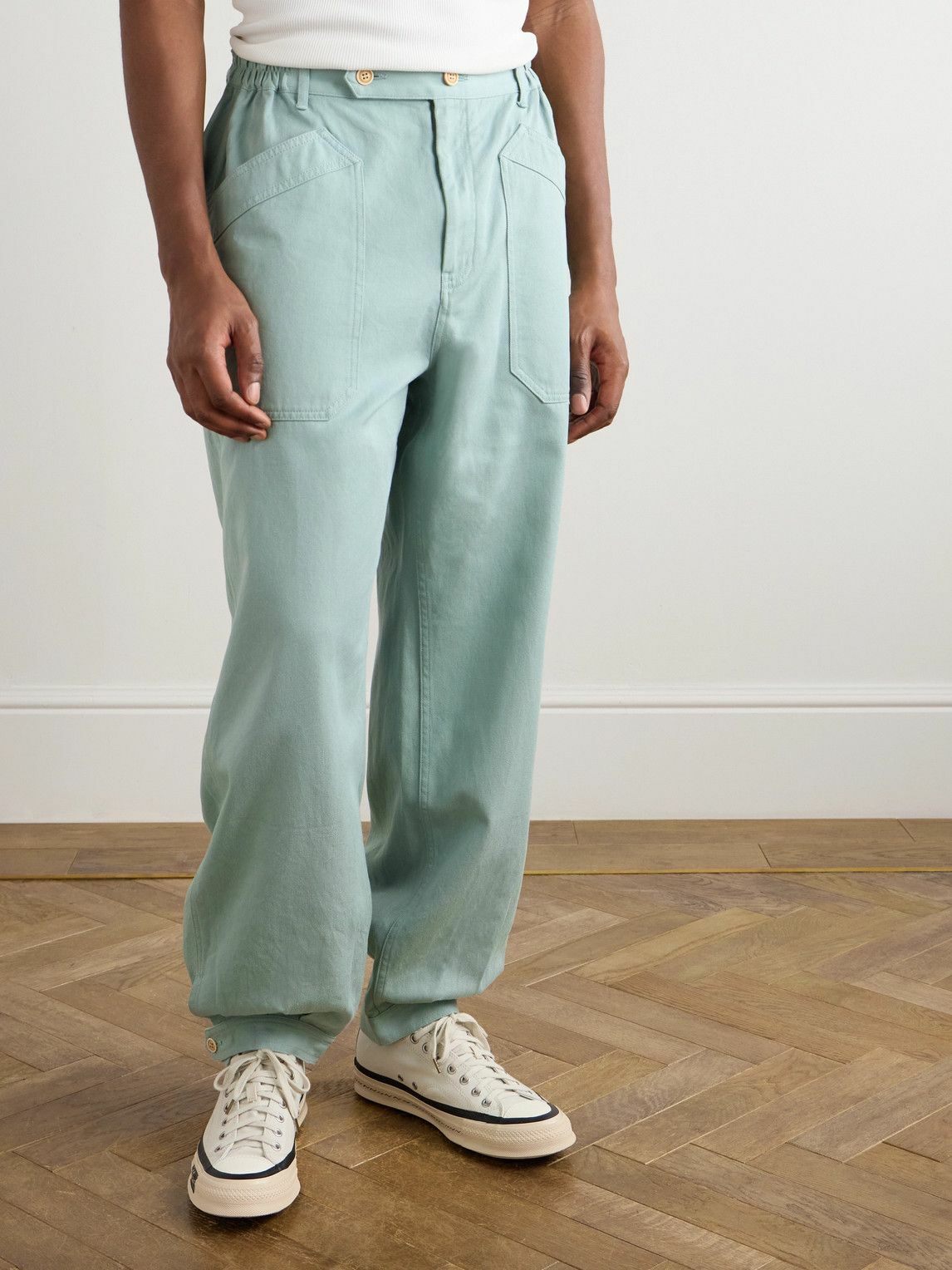 Visvim - Carrol Tapered Cotton-Twill Trousers - Green Visvim