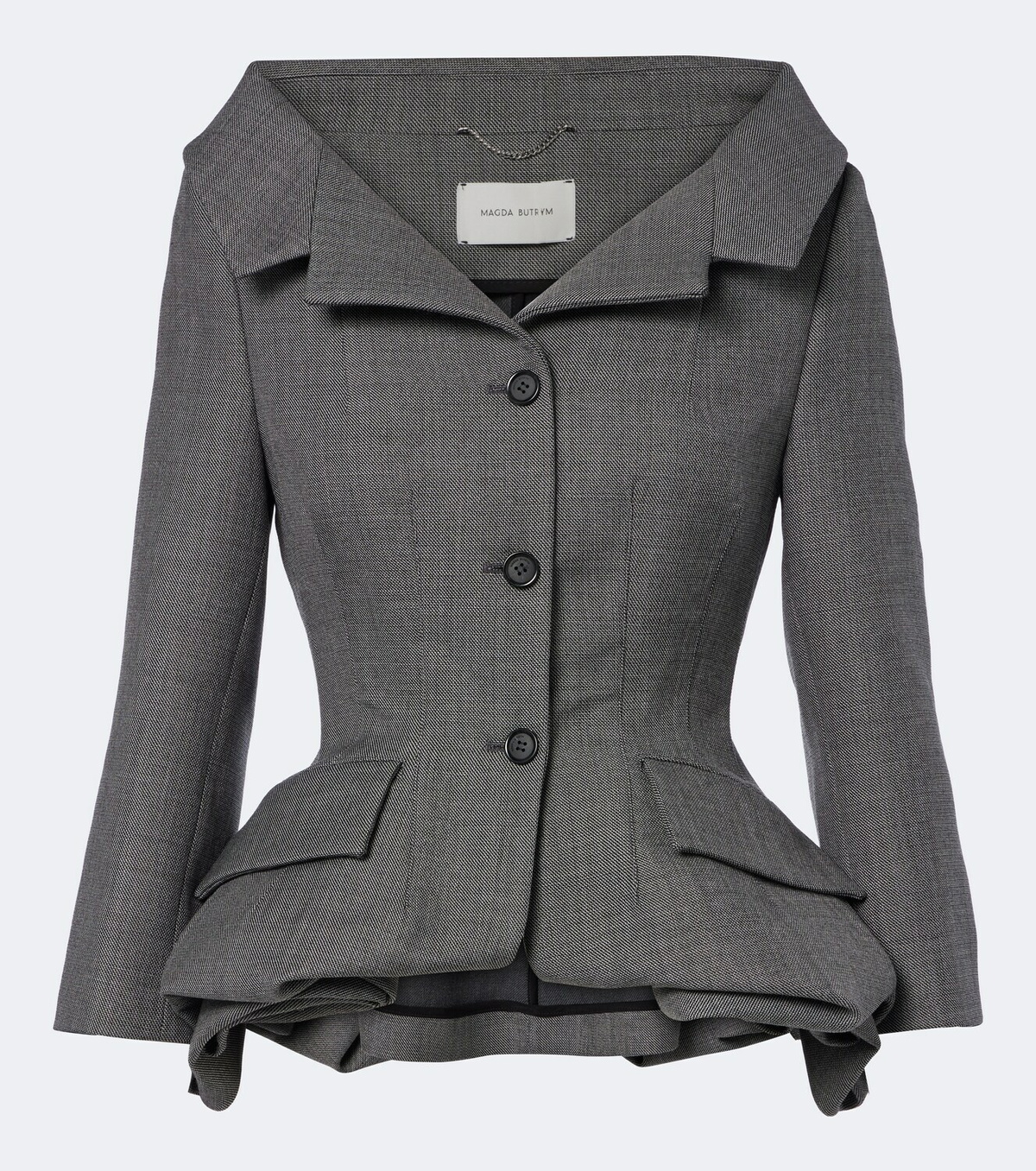 Magda Butrym Peplum virgin wool blazer
