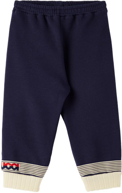 Photo: Gucci Baby Navy French Terry Lounge Pants