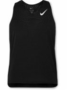 Nike Running - AeroSwift Slim-Fit Perforated Dri-FIT ADV Tank Top - Black