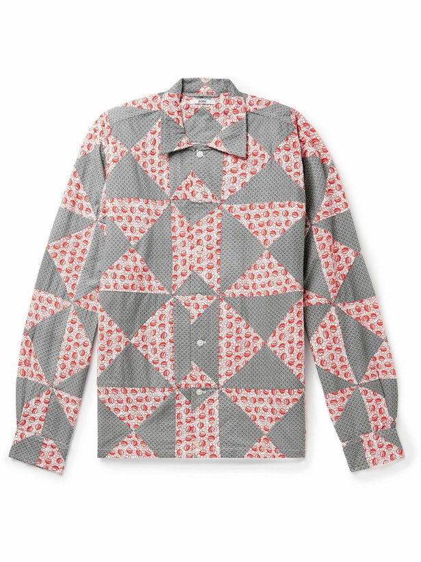 Photo: BODE - Deco Puzzle Patchwork Printed Cotton-Poplin Shirt - Red