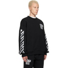 Off-White Black Motion Arrow Skate Crewneck Sweatshirt