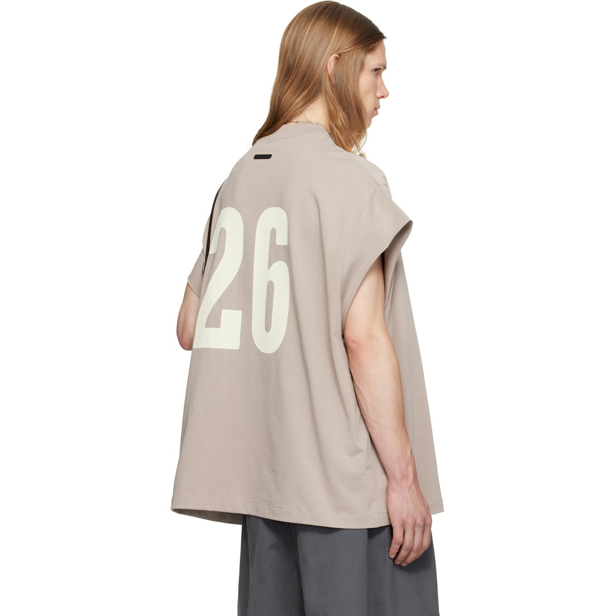 Fear of God ESSENTIALS Gray Cut Off 90's T-shirt