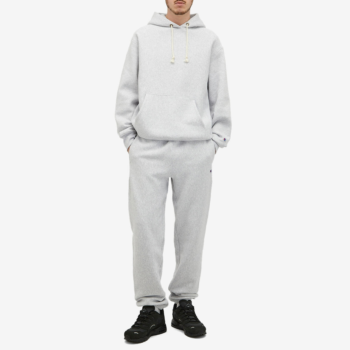 Champion Men's Classic Hoodie in Grey Marl