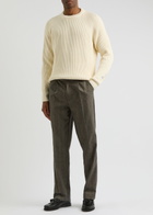 Percival Auxiliary Ribbed Cotton Jumper Cream