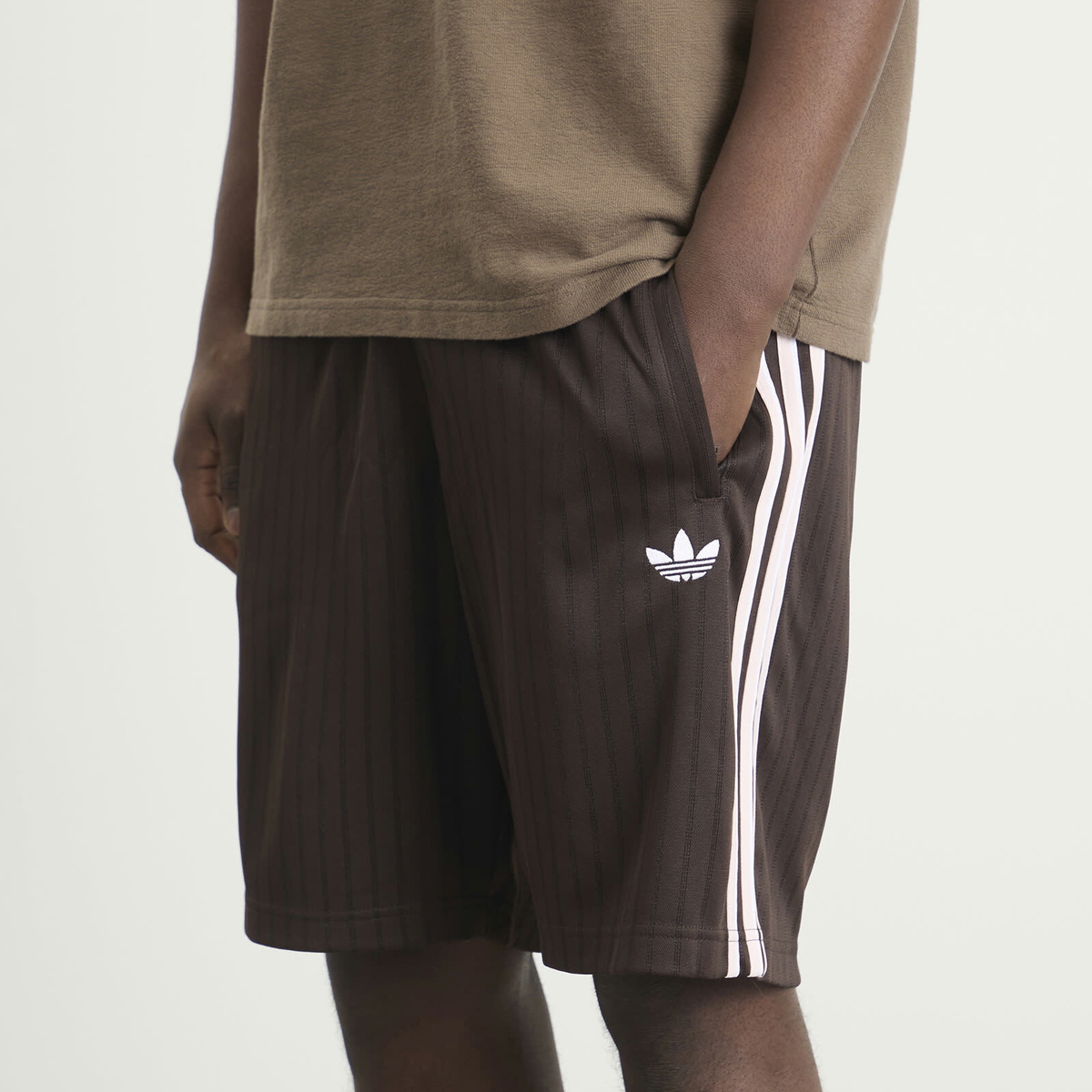Adidas Men's Firebird Shorts in Aurora Coffee