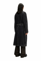 Diesel Trench coat in clean-wash denim - Denim Jackets Mens in Black