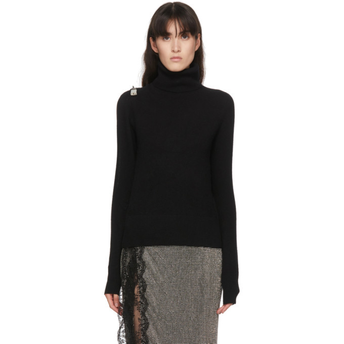 【CHRISTOPHER KANE】クルーネックニット Christopher Kane Black Padlock Open Sleeve Turtleneck Christopher Kane