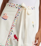 Rixo Baela embroidered cotton miniskirt