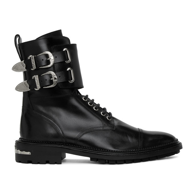 Photo: Toga Virilis Black Leather Buckle Boots