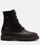 Le Monde Béryl Dolomite leather lace-up boots